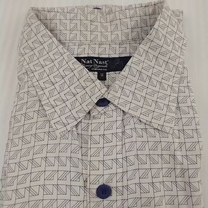 Nat Nast short sleeve button down size medium